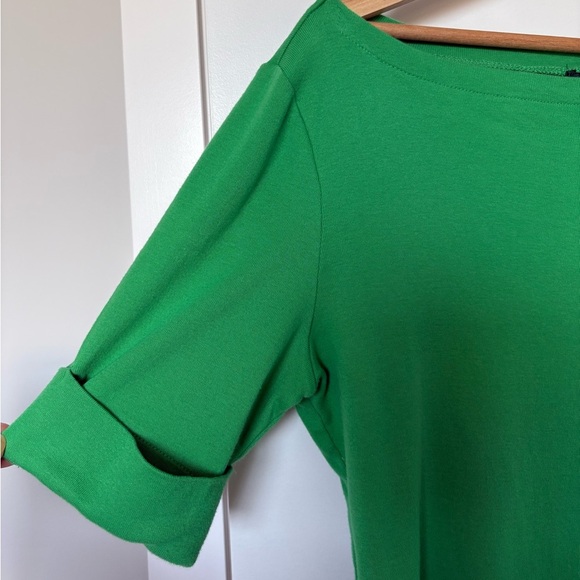Ralph Lauren Green Boatneck Blouse | Size Large - Picture 4 of 7